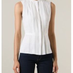 Tory Burch White Linen Top